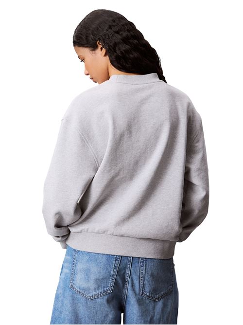 a ls badge logo terry cre nk CALVIN KLEIN JEANS | LV047B238GP79